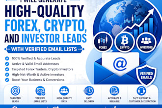 provide quality forex leads, crypto leads, investors leads