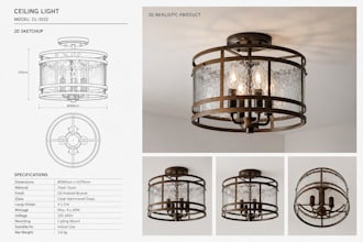 do 2d,3d industrial product design for your vintage lightning, pop light