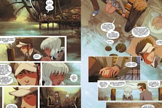 l illustrate your webtoon episode with clean manga style panels and lettering