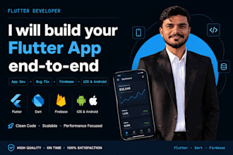 develop flutter mobile app, fix bugs for ios and android