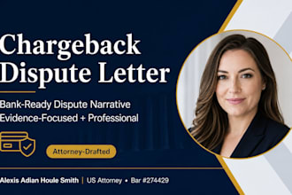 write compelling attorney letter to support your chargeback dispute US attorney