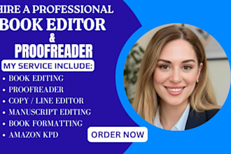 professional edit, proofread and polish your manuscript or novel for amazon kdp