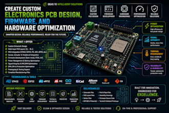 create custom electronics pcb design, firmware, and hardware optimization