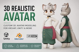 design a custom furry vrchat avatar nsfw avatar vrc character anime character