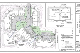 do site plan design, grading plan, drainage and foundation plan in autocad civil