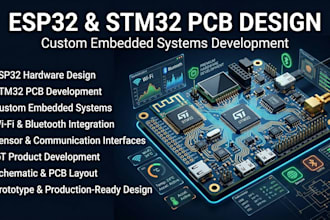 design esp32, stm32 and custom embedded systems pcb