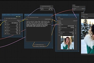 train custom lora models and create comfyui workflows for ai generation