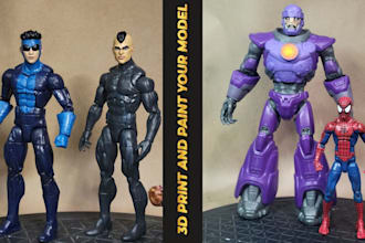 3d print and paint anime figure action figure miniature statue resin 3d printing