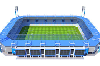 do 3d sports stadium modeling, 3d football pitch, 3d master plan for you