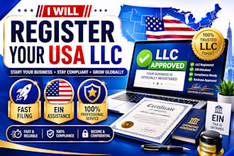 usa llc registration, ein number for us and non usa residents in any US states