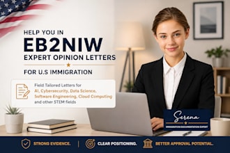 write eb2niw expert opinion letters for ai cybersecurity and stem professionals