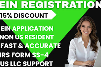 ein application assistance for US llc and non US residents in a day