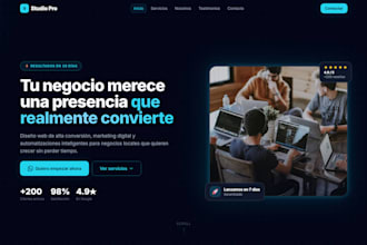 develop a premium nextjs landing page with tailwind CSS