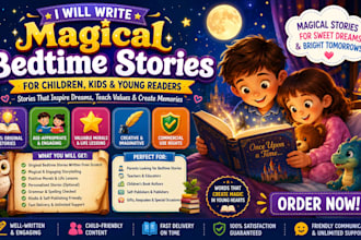 write magical bedtime stories for children kids young readers
