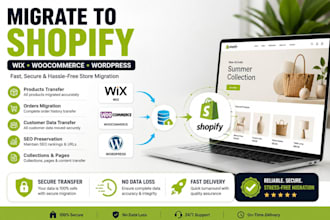 migrate to shopify wix woocommerce transfer website store wordpress migration