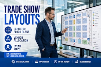 create trade show floor plans exhibitor layouts vendor allocation maps site plan