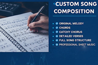 do custom melodies and songs with chords and sheet music