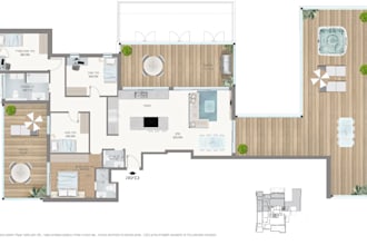 do 2d furniture block plan with color