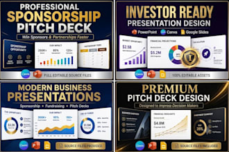 design ppt event sponsorship proposal, investor pitch deck business presentation