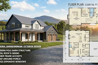 do your architect for barndominium pole barn house, floor plan, building designs