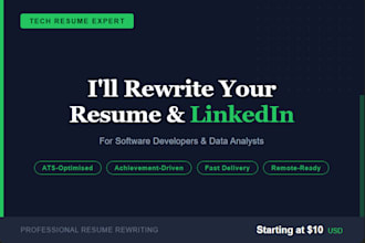 rewrite your tech resume and linkedin profile to get you hired