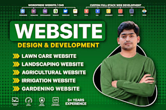 build a lawn care, landscaping, agriculture, gardening and irrigation website