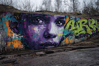 design wall art and mural in graffiti street art
