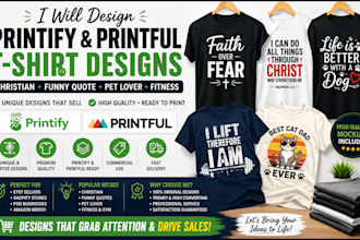 printify printful christian funny quote pet lover fitness tshirt mockups design