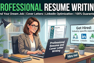 write, edit and professionally resume, CV and cover letter