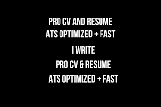 write ats CV resume and cover letter