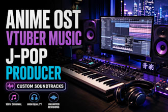 create anime amv music, background music, vtuber bgm and cinematic soundtracks