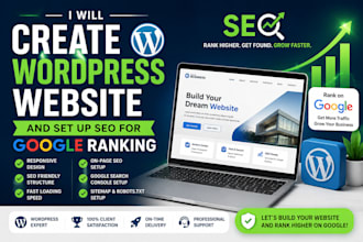create a wordpress website and set up SEO for google ranking