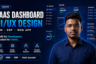 design saas dashboard ui ux, crm erp web app admin panel in figma
