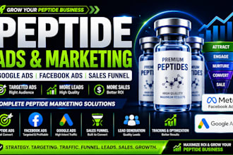 create peptide ads peptide marketing peptide google facebook ads sales funnel