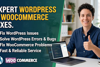 fix wordpress issues, fix wordpress error, fix wordpress bug, fix woocommerce
