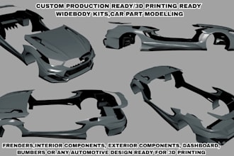 custom car parts rc widebody kit car interior part automotive body kit 3d print