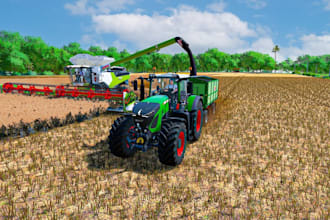 model construction equipment, tractor, 3d farming simulator, heavy machinery