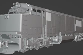 make custom 3d models for train sim