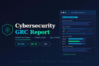 deliver a professional cybersecurity grc report