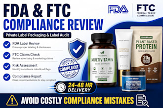 review your private label packaging for ftc and fda compliance