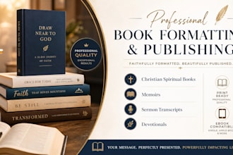 format christian spiritual books, memoir paperback format, hardcover publishing