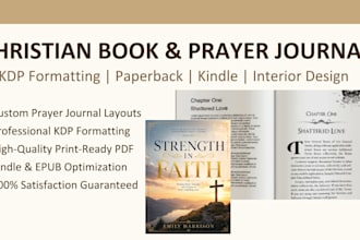 format christian books, prayer journal, paperback format, KDP book formatting