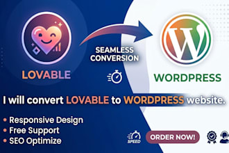 convert lovable to wordpress website, lovable ai to wordpress elementor website