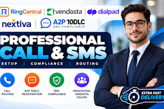 do ringcentral vendasta compliance call routing dialpad nextiva sms registration