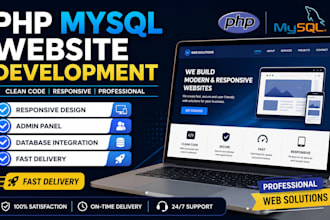 create PHP mysql website and web applications