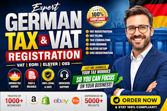 handle german tax filing, vat return, bookkeeping, income tax, german vat