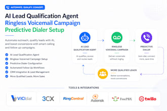 ai lead qualification agent ringless voicemail campaign setup predictive dialer