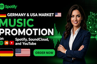 promote german, USA music promotion on spotify, soundcloud, and youtube