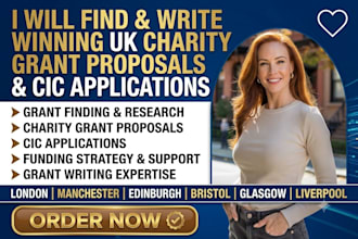 find and write UK charity grant proposals for nonprofits and cics