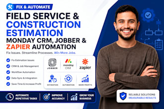fix construction estimate monday crm jobber crm field service automation zapier